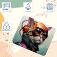 thumbnail image 3 of Cat 8.3x9.8 Inch Square Non-Slip Rubber Bottom Mouse Pad, Desk Pad, Desk Mat - Printed Design for Office and Gaming, 3 of 6