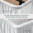 thumbnail image 5 of Bare Home Adjustable Wrap Around Bed Skirt - 15 Inch Drop - Easy Fit - Ruffle Pleats - Full, White, 5 of 10