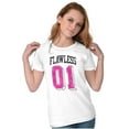 thumbnail image 3 of Flawless Cute Athletic Sporty Jersey Womens Slim Fit Graphic Tee Brisco Brands M, 3 of 5