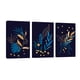 thumbnail image 1 of Cuadro Decorativo Tríptico Vertical Hojas Brillantes Canvas Revolution Set De 3 Cuadros 25x38 cm, 1 of 5