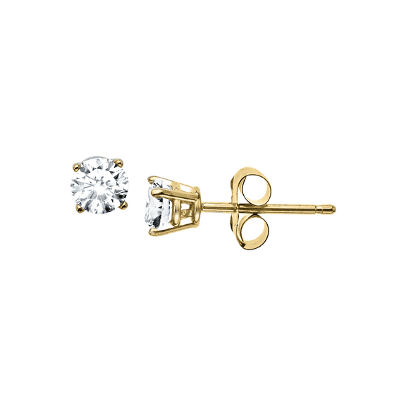 Women's Finecraft 3/8 cttw Diamond Stud Earrings in 10kt Yellow Gold