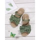 thumbnail image 5 of Women Ribbed Knit Bow Espadrille Open Toe Slide Sandals, Vacation Outdoor Polyester Flat Sandals, 5 of 5