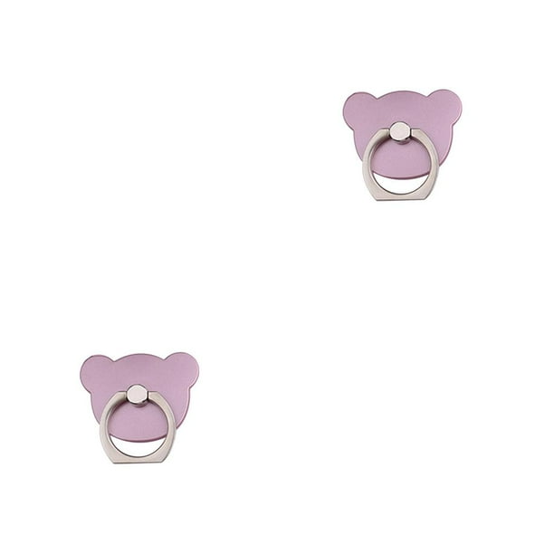 Bearachild Oso Empu?adura Anillo Soporte 360° Giratorio Metal Soporte para Teléfono Móvil Type1 NO1