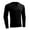 Black, variant on Men's Long Sleeve Tee Shirts Soft Athletic V Neck T-Shirt Slim Fit Basic Tops Solid Casual Shirt Lightweight Undershirts