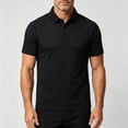 thumbnail image 6 of IhhxPro Men's Quick-Dry Collared Shirt Short Sleeve Moisture-Wicking Summer Tee Lightweight Business Sport Casual Golf Performance Athletic Fit Breathable Cotton M-5XL, 6 of 8