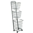 thumbnail image 2 of Carrito de almacenamiento de 3 niveles, carrito de baño, organizador, carrito de almacenamiento con ruedas y estante Negro, 2 of 7