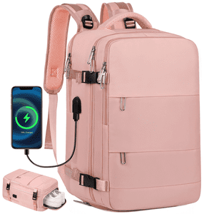 DAKOMM Travel Backpack with USB Port & Laptop Compartment