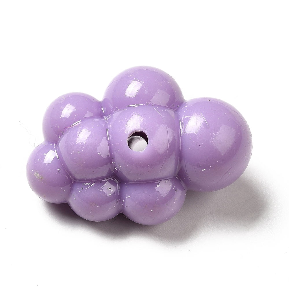 500 g Macaron color Opaque Acrylic Beads Cloud Mixed color 32.5x22.5x17mm Hole: 3mm 106pcs/500g