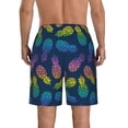 thumbnail image 3 of Naloa Abstract Bright Pineapple Fruit Retro Men's Beach Shorts, Surfing shorts, Swim trunks, Quick Dry Swim Trunks for Surfing Beach Fun - Large, 3 of 9