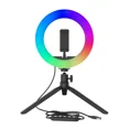 thumbnail image 4 of ONN 8 inch Desktop Multi-Colour LED Ring Light with Bluetooth Remote Control, 4 of 5