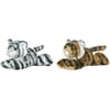 Aurora Bundle of 2 Plush Animals - 8" Tanya Tiger and Shazam White Tiger