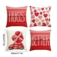 thumbnail image 2 of 4PC Valentine's Day Pillowcases For Girlfriend Pillow Cushion Home Printing Pillow Set Sofa Bedside Cushion Valentine's Day Pillow Covers, 2 of 5