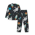 thumbnail image 2 of Bingfone Men'S Pajama Set 2 Piece Loungewear Pjs, Long Sleeve With Pajama Pants-Space, 2 of 9