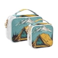 thumbnail image 2 of Clear Makeup Bags with Handle Large Opening 2 Pack Set Toiletry Bag Quart Size Bag, for Women Man Traveling Travel Essentials, Toiletries and Other. Mountain Camp, 2 of 5