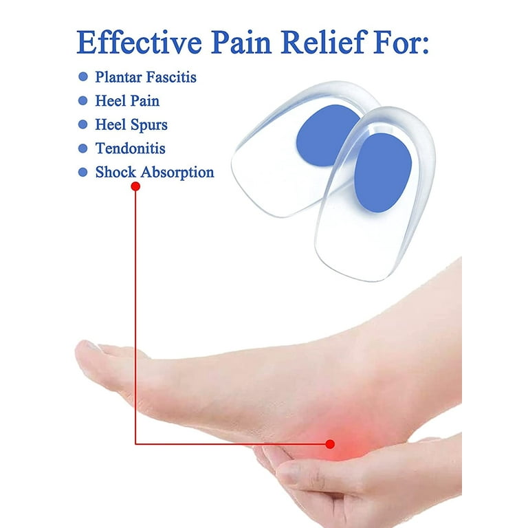 Gel Heel Pads Achilles Pain Relief Protectors Gel Heel Cups，Shoe