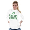 thumbnail image 5 of Kiss Me I'm Cute Saint Patricks Day Women's Long Sleeve T Shirt Brisco Brands X, 5 of 6