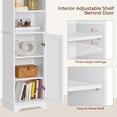 thumbnail image 5 of Yaheetech Tall Bathroom Floor Cabinet with Single Door and Shelves, White, 5 of 7