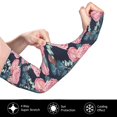 thumbnail image 3 of Goofa Rose Flowers Pattern UV Sun Protection Arm Sleeves, UPF 50 Sports Cooling Arm Compression Sleeves for Men Women Teenager, 3 of 8