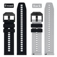 thumbnail image 4 of Silicone Watch Bands,18mm Quick Release Rubber Watch Strap for Men Women,Black&Gray with Black Buckle, 4 of 8