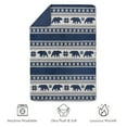 thumbnail image 5 of Pawz Plush Oversized Throw Blanket for Couch or Bed, Soft Flannel Fleece, Navy Blue Bears, 50"x72", 5 of 7