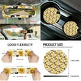 thumbnail image 5 of KUIFORTI Cow Sunflower 15 PCS Car Seat Cover Set Car Seat Cover Steering Wheel Cover Seat belt Cover Pad Car Cup Coasters Car Trash Bag Car Storage Box Rear View Mirror Cover Keychain, 5 of 6