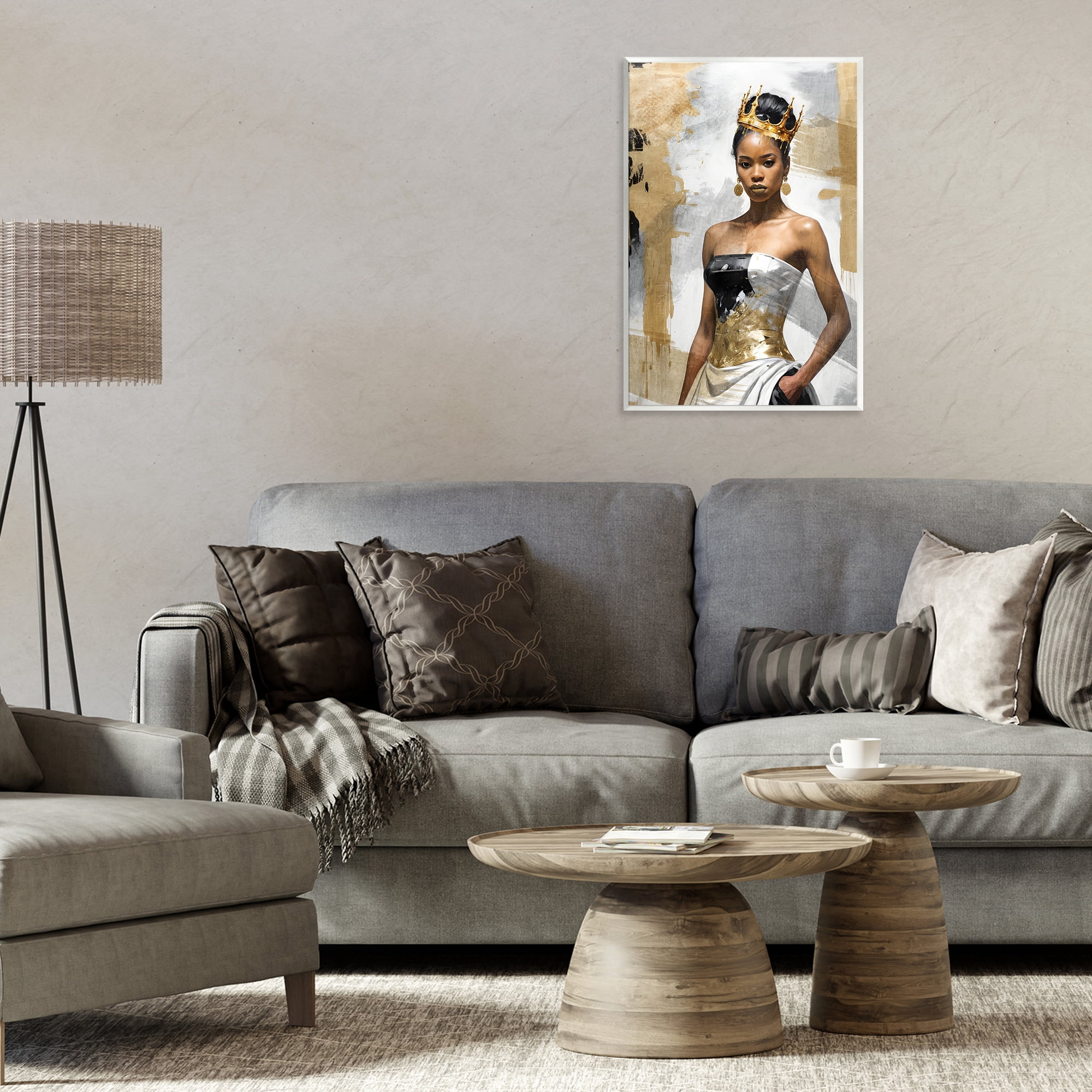 Stupell Industries Glam Abstraction Woman People Painting Unframed Art Print Wall Art, 13 x 19