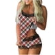 thumbnail image 2 of Puntoco-traje con tirantes y estampado de celosía para mujer, traje de pijama de encaje Sexy, camisetas sin mangas, pantalones cortos empalmados, conjunto informal, liquidación Puntoco Puntoco-1191, 2 of 6