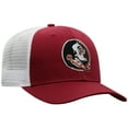 thumbnail image 3 of Men's Top of the World Garnet/White Florida State Seminoles Trucker Snapback Hat, 3 of 4
