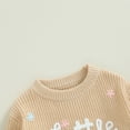 thumbnail image 3 of Big Sister Little Sister Matching Outfits Toddler Baby Girl Chunky Knit Sweater Winter Warm Sweatshirt Knitted Pullover Top Clothes, 3 of 8