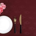 thumbnail image 3 of Table Cloth Leaf Pattern Jacquard Stain Proof Waterproof Wrinkle Resistant Tablecloths for Rectangle Tables Damask Tablecloths for Parties Holiday Picnic, Square 4 x 20"x 20" Wine Red, 3 of 6