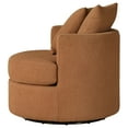 thumbnail image 5 of Debbie Upholstered Swivel Accent Chair Burnt Orange, 5 of 11