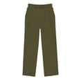 thumbnail image 5 of Kids Boys Sweatpants Elastic Waist Relaxed Fit Casual Pants with Pockets Girls Solid Pants Army Green Sweatpants for Boys Girls Little Girls Clothes 11-12 Years, 5 of 5