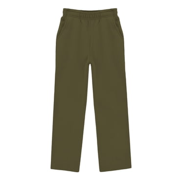 Tiijoy Little Girls Casual Straight Leg Sweatpants Solid Loose Soft Trousers, Sizes 5-14