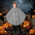 thumbnail image 6 of Girls Hooded Jumpsuits Long Sleeve Graphic Bluses Halloween Theme Dress Up Party Stylish Performance Tops for Girls, 6 of 8