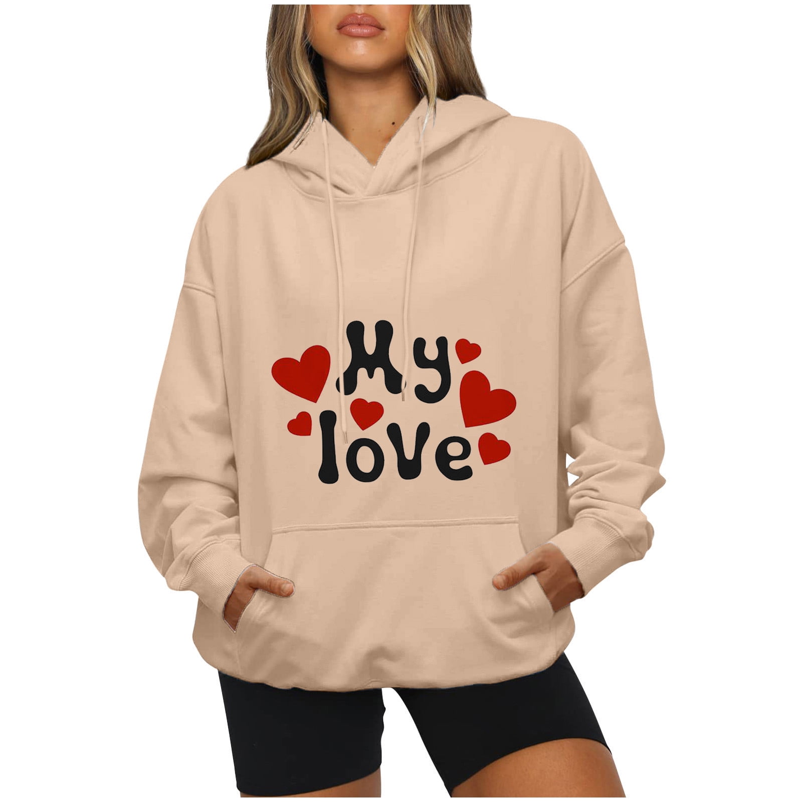 Cute Oversized Sweatshirts,Women's Fashion Love Printed Long Sleeve ...