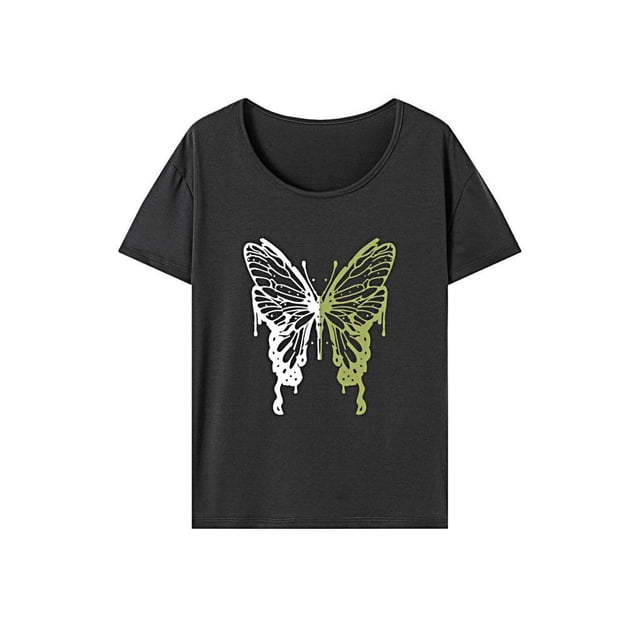 Camiseta para mujer con cuello redondo, ropa, disfraz, camiseta básica para oficina, viajes, vacaciones S