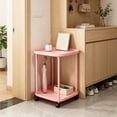 thumbnail image 4 of Narrow Rolling Mobile Side Table with Wheels, Slim Storage Cart for Bedroom Living Room Couch Bedside, 4 of 6