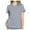 Grey, variant on Women Scrubs Tops Short Sleeve V Neck T Shirts with Poackets, S-2XL