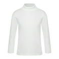 thumbnail image 1 of JanJean Chandails Thermiques pour Enfants Manches Longues Col Roulé Simulé Chandails Blancs 160, 1 of 7