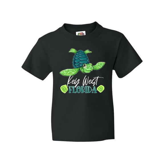 Inktastic Key West, Florida Happy Sea Turtle Youth T-Shirt