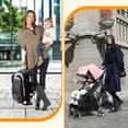 thumbnail image 3 of Kojooin Lightweight Baby Stroller, Compact Umbrella Stroller with Adjustable Sunshade/Footrest/Backrest, Folds with One Hand, Suitable for Newborns, and Can Be Taken On Board, 3 of 7