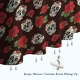 thumbnail image 6 of Brown Skull Rose Pattern Shower Curtain 72"x72" ,Bathroom Decorative Shower Curtains Set with 12 Hooks,Modern Waterproof Washable Shower Curtain, 6 of 6
