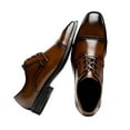 thumbnail image 2 of Men's Shoes Triple Joint Business British Men's Leather Shoes Men's Leather Casual Korean Derby Leather Shoes, 2 of 2