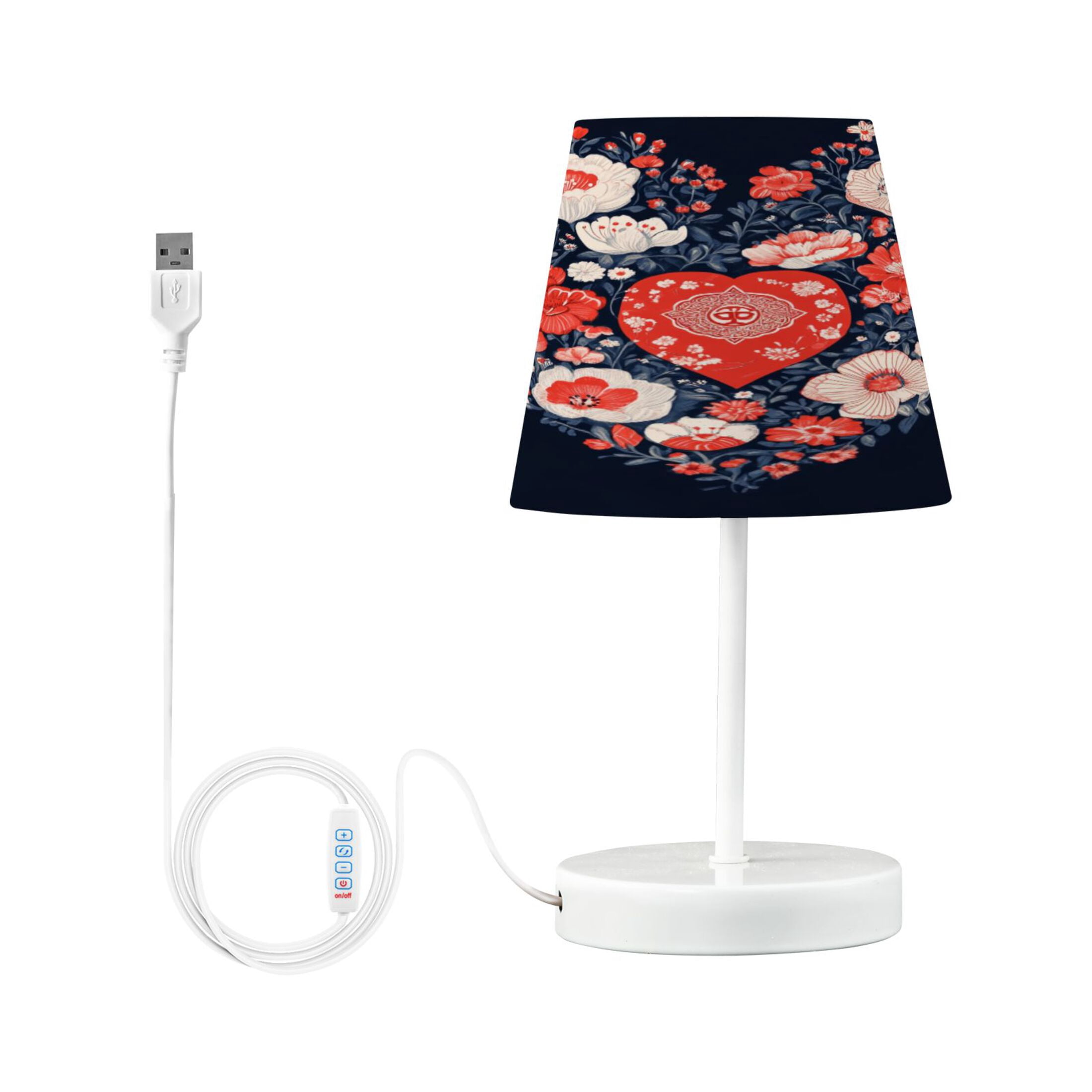 BZSMCE Table Lamp Creative Oil Pattern Of Heart Shaped Simple Pattern Night Light