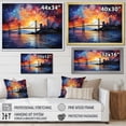 thumbnail image 4 of Designart "Orange Bridge Gateway Painting II" Architecture Floater Framed Canvas Art Print, 4 of 7