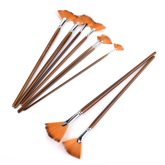 Pincel para pintar con acuarela Jadeshay 9 piezas marrón