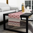 thumbnail image 5 of Red Boho Cotton Linen Table Runner 16 x 72 inch Geometric Stripes Middle Century Plaid Non-slip Rectangular Dining Table Decor for Wedding Party Holiday Dinner, 5 of 8