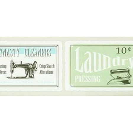 - 877886 Sewing Laundry Wallpaper Border