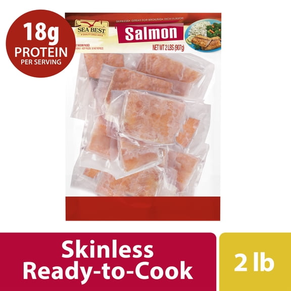 Sea Best Frozen Pink Salmon Skinless, 2 lb Gluten-Free