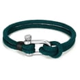 thumbnail image 3 of Pulsera de cuerda para hombre, pulsera náutica con grillete de acero para hombre y mujer. Brazalete paracord - Verde/Plata MADIOLA Cordon, 3 of 6